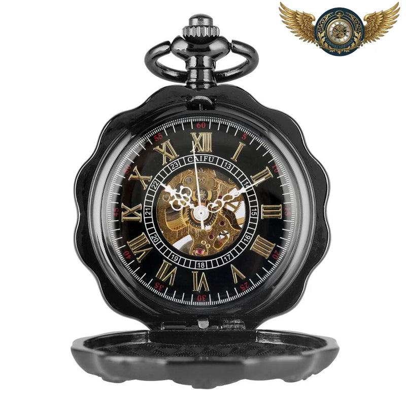 L'Ingénieur Noir - Montre Gousset Mécanique Demi-Chasseur