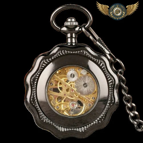 L'Ingénieur Noir - Montre Gousset Mécanique Demi-Chasseur - Vue 4 - Gousset-heritage