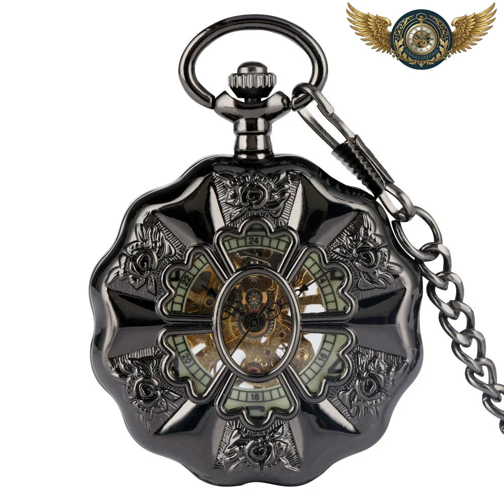 L'Ingénieur Noir - Montre Gousset Mécanique Demi-Chasseur - Vue 6 - Gousset-heritage