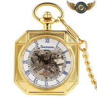 L'Ingénieur Squelette - Montre Gousset Mécanique Octogonale - modèle Or - Gousset-heritage