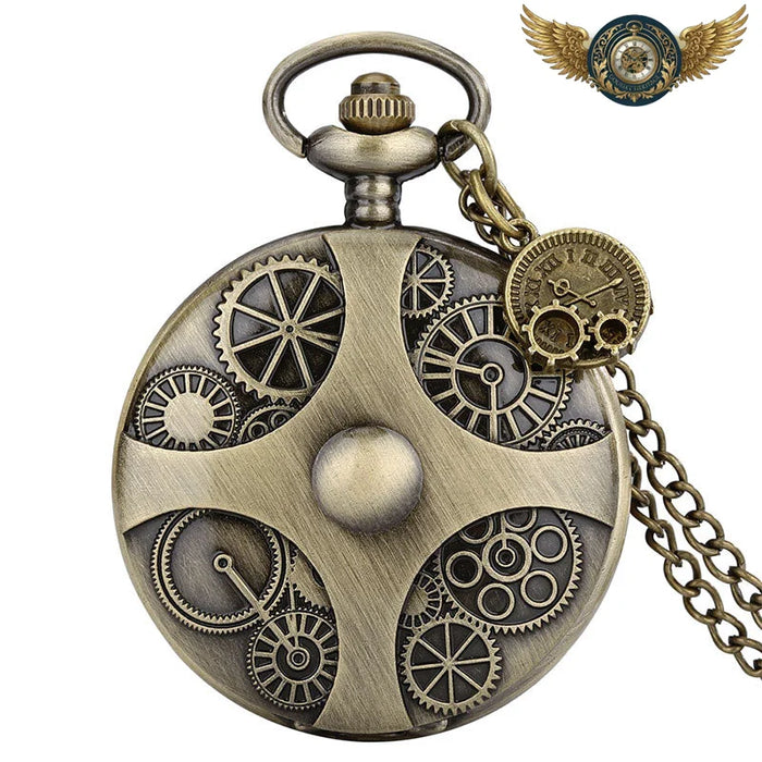 L'Ingénieur Steampunk - Montre Gousset Chasseur Bronze Antique - Vue 1 - Gousset-heritage