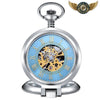 L'Ingénieur | Montre Gousset Mécanique Chasseur Squelette - Bleu - Gousset-heritage