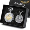 L'Initié – Montre de Poche Chasseur Quartz Bicolore Symbolique - Argent - Gousset-heritage