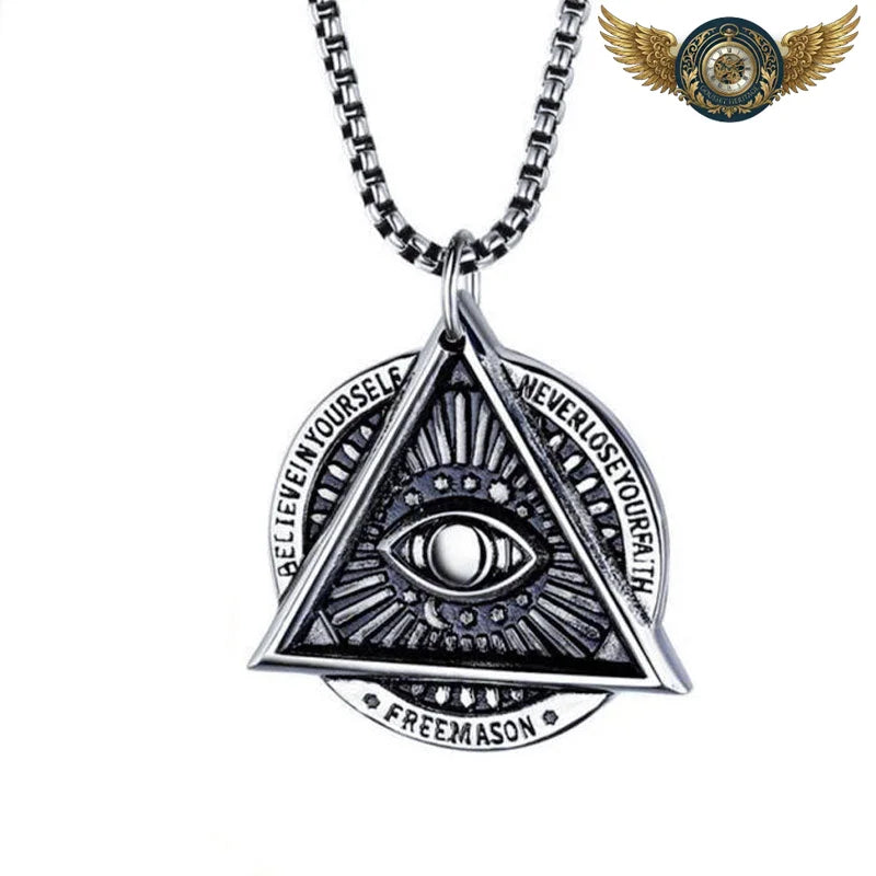 L'Initié – Montre de Poche Chasseur Quartz Bicolore Symbolique - Vue 6 - Gousset-heritage