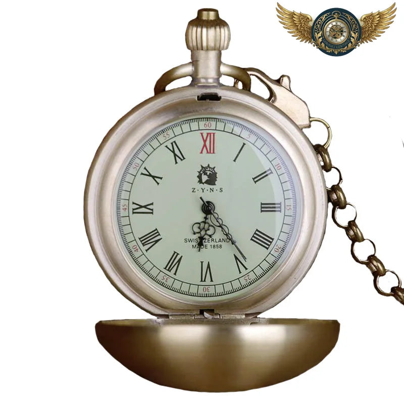 L'Œuf de Nuremberg | Montre Gousset Ovale Bronze Patiné Quartz - Vue 2 - Gousset-heritage