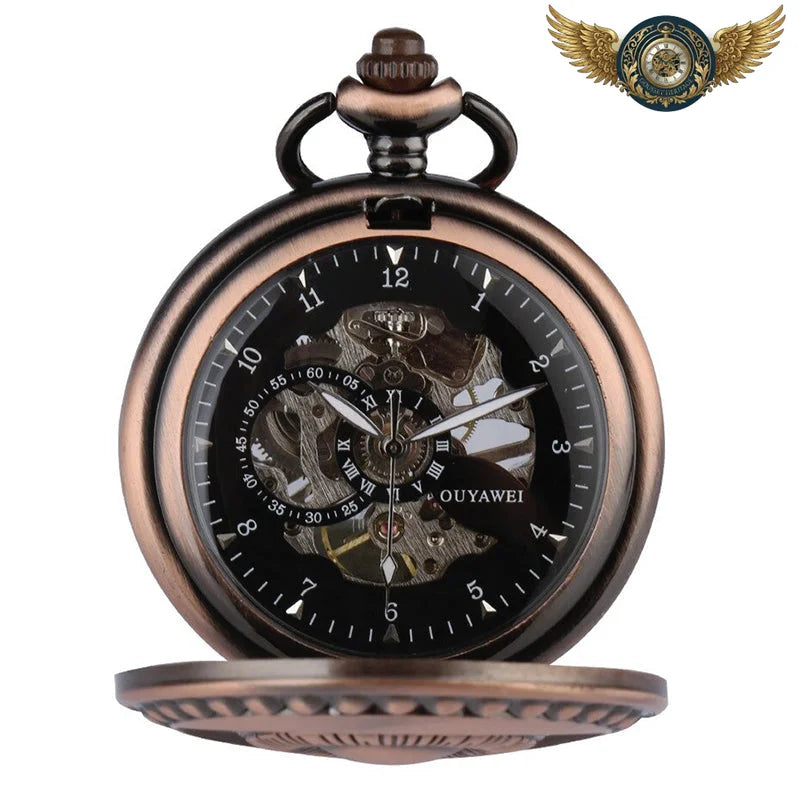 L'Oculus Secret - Montre Gousset Mécanique Chasseur Cuivrée