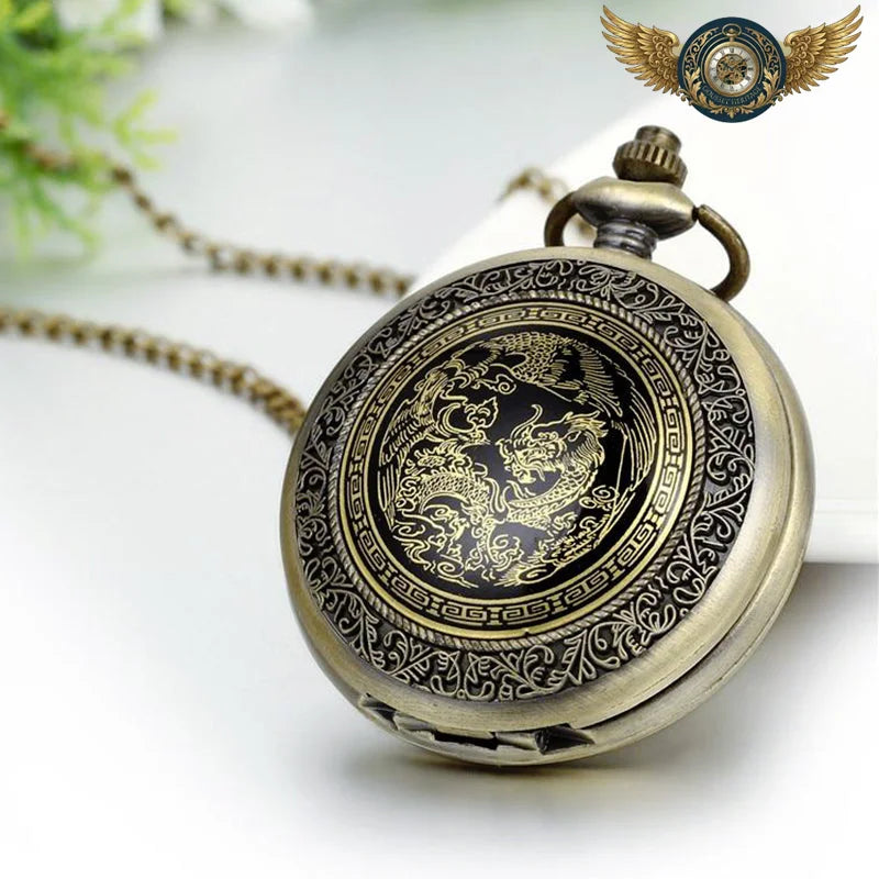 L'Odyssée Orientale - Montre Gousset Chasseur Quartz Bronze Antique - Vue 3 - Gousset-heritage