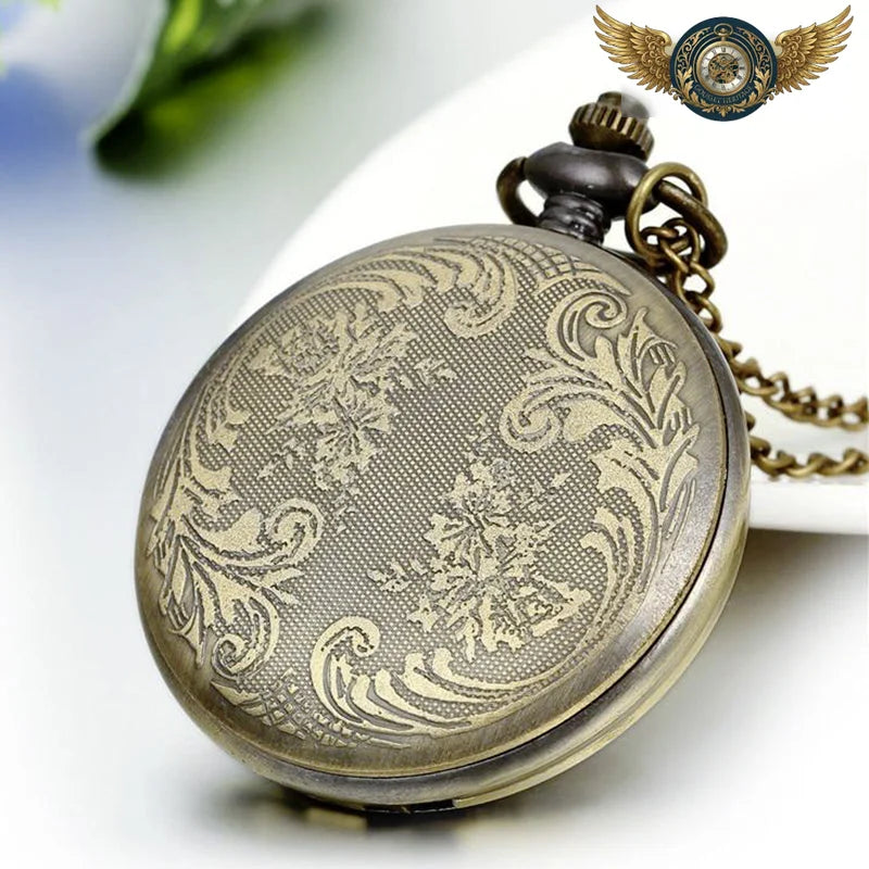 L'Odyssée Orientale - Montre Gousset Chasseur Quartz Bronze Antique - Vue 4 - Gousset-heritage