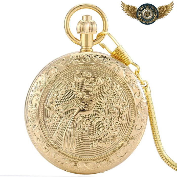 L'Oiseau d'Or - Montre Gousset Mécanique Chasseur Squelette Auto - Vue 1 - Gousset-heritage