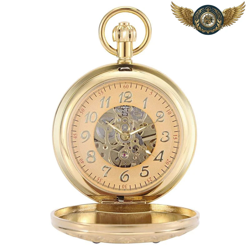 L'Oiseau d'Or - Montre Gousset Mécanique Chasseur Squelette Auto