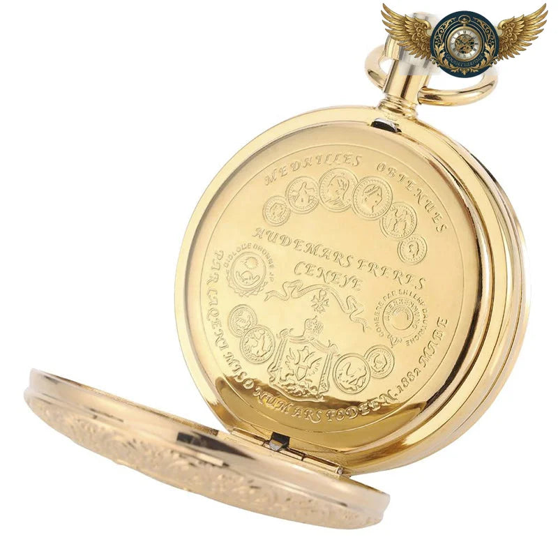 L'Oiseau d'Or - Montre Gousset Mécanique Chasseur Squelette Auto - Vue 4 - Gousset-heritage