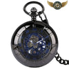 L'Ombre - Montre Gousset Demi-Chasseur Squelette Noir Orné - Vue 1 - Gousset-heritage
