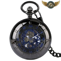 L'Ombre - Montre Gousset Demi-Chasseur Squelette Noir Orné - Gousset-heritage