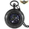 L'Ombre - Montre Gousset Demi-Chasseur Squelette Noir Orné - Vue 2 - Gousset-heritage