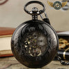 L'Ombre - Montre Gousset Demi-Chasseur Squelette Noir Orné - Vue 8 - Gousset-heritage