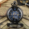 L'Ombre - Montre Gousset Demi-Chasseur Squelette Noir Orné - Vue 9 - Gousset-heritage