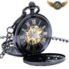 L'Ombre - Montre Gousset Mécanique Squelette Noir Ajouré - Vue 1 - Gousset-heritage