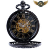 L'Ombre - Montre Gousset Mécanique Squelette Noir Ajouré - Vue 4 - Gousset-heritage