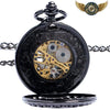 L'Ombre - Montre Gousset Mécanique Squelette Noir Ajouré - Vue 7 - Gousset-heritage
