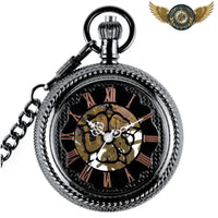 L'Ombre - Montre Gousset Mécanique Squelette Noir Full-Hunter - Gousset-heritage