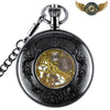 L'Ombre - Montre Gousset Mécanique Squelette Noir Full-Hunter - Vue 3 - Gousset-heritage