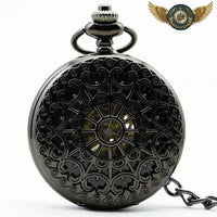 L'Ombre - Montre Gousset Squelette Chasseur Noir Mécanique - Gousset-heritage
