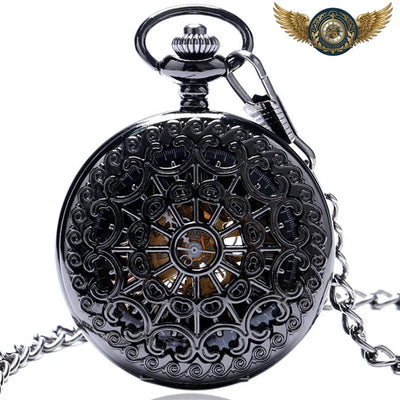 Acheter L'Ombre - Montre Gousset Squelette Mécanique Chasseur Noir - Gousset-heritage