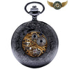 L'Ombre - Montre Gousset Squelette Mécanique Chasseur Noir - Vue 2 - Gousset-heritage