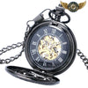 L'Ombre - Montre Gousset Squelette Mécanique Chasseur Noir - Vue 3 - Gousset-heritage