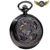 L'Ombre - Montre de poche mécanique Chasseur Noir Néo-Victorien - Gousset-heritage