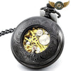 L'Ombre - Montre de poche mécanique Chasseur Noir Néo-Victorien - Vue 3 - Gousset-heritage