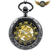 L'Ombre Dorée - Montre Gousset Squelette Mécanique Gunmetal - Vue 1 - Gousset-heritage