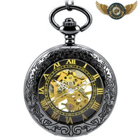 L'Ombre Dorée - Montre Gousset Squelette Mécanique Gunmetal - Gousset-heritage
