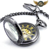 L'Ombre Dorée - Montre Gousset Squelette Mécanique Gunmetal - Vue 3 - Gousset-heritage