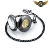 L'Ombre Dorée - Montre Gousset Squelette Mécanique Gunmetal - Chaine Glissière de ceinture (37.5 cm) - Gousset-heritage