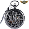 L'Ombre Fleurie - Montre Gousset Mécanique Squelette Anthracite - Noir - Gousset-heritage