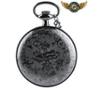 L'Ombre Fleurie - Montre Gousset Noire Ultra-Fine Quartz 45mm - Vue 2 - Gousset-heritage
