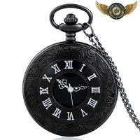 L'Ombre Fleurie - Montre à Gousset Demi-chasseur Quartz Noir - Gousset-heritage