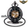 L'Ombre Gravée - Montre Gousset Mécanique Squelette Noir Chasseur - Vue 13 - Gousset-heritage