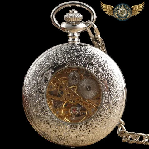 L'Ombre Gravée - Montre Gousset Mécanique Squelette Noir Chasseur - Vue 18 - Gousset-heritage