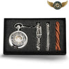L'Ombre Gravée X - Montre Gousset Mécanique Squelette Noir Chasseur X - Vue 13 - Gousset-heritage