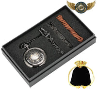 L'Ombre Gravée X - Montre Gousset Mécanique Squelette Noir Chasseur X - modèle black watch set - Gousset-heritage