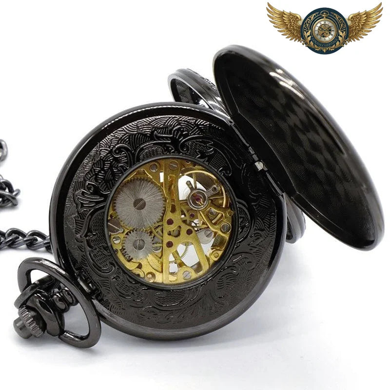 L'Ombre Mécanique - Montre Gousset Squelette Double Chasseur - Vue 3 - Gousset-heritage