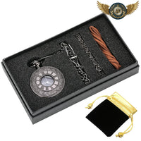 L'Ombre – Montre Gousset Demi-Chasseur Noir Gravé | Quartz - Gousset-heritage