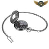 L'Ombre – Montre Gousset Demi-Chasseur Noir Gravé | Quartz - Vue 2 - Gousset-heritage