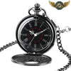 L'Ombre – Montre Gousset Demi-Chasseur Noir Gravé | Quartz - Vue 4 - Gousset-heritage