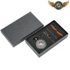 L'Ombre – Montre Gousset Demi-Chasseur Noir Gravé | Quartz - Vue 5 - Gousset-heritage