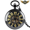 L'Ombre – Montre de Poche Automatique Squelette Demi-Chasseur - Noir - Gousset-heritage