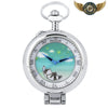 L'Onirique - Montre Gousset Mécanique Chasseur à Cadran Aquarelle - Argent - Gousset-heritage