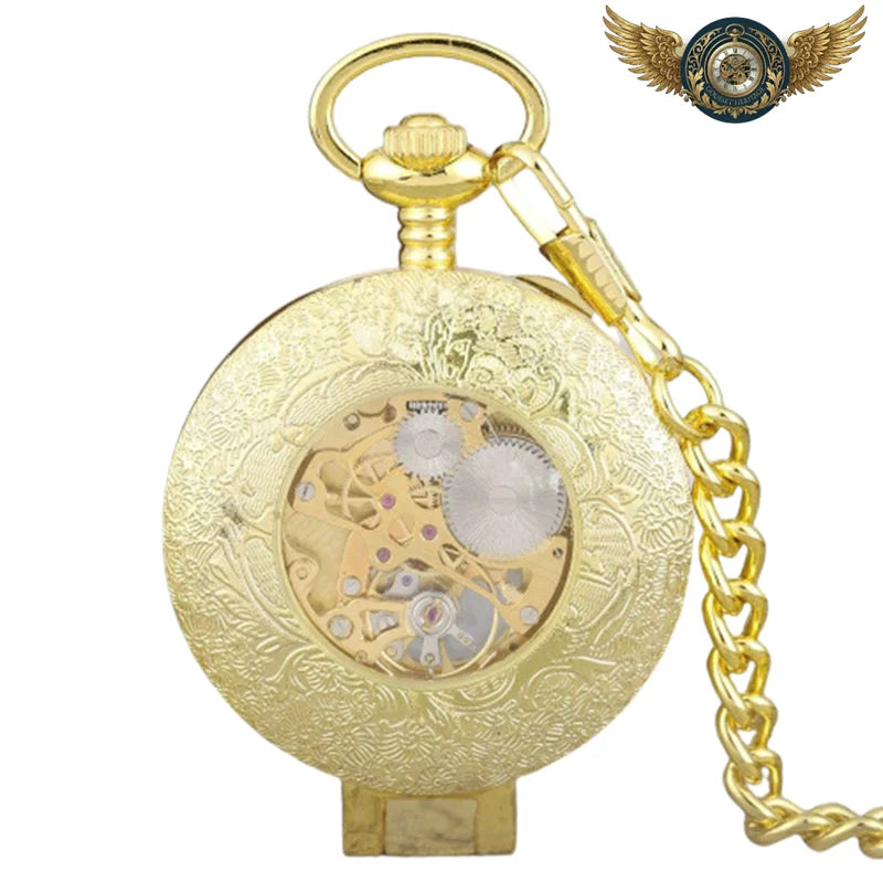 L'Onirique - Montre Gousset Mécanique Chasseur à Cadran Aquarelle - Vue 5 - Gousset-heritage